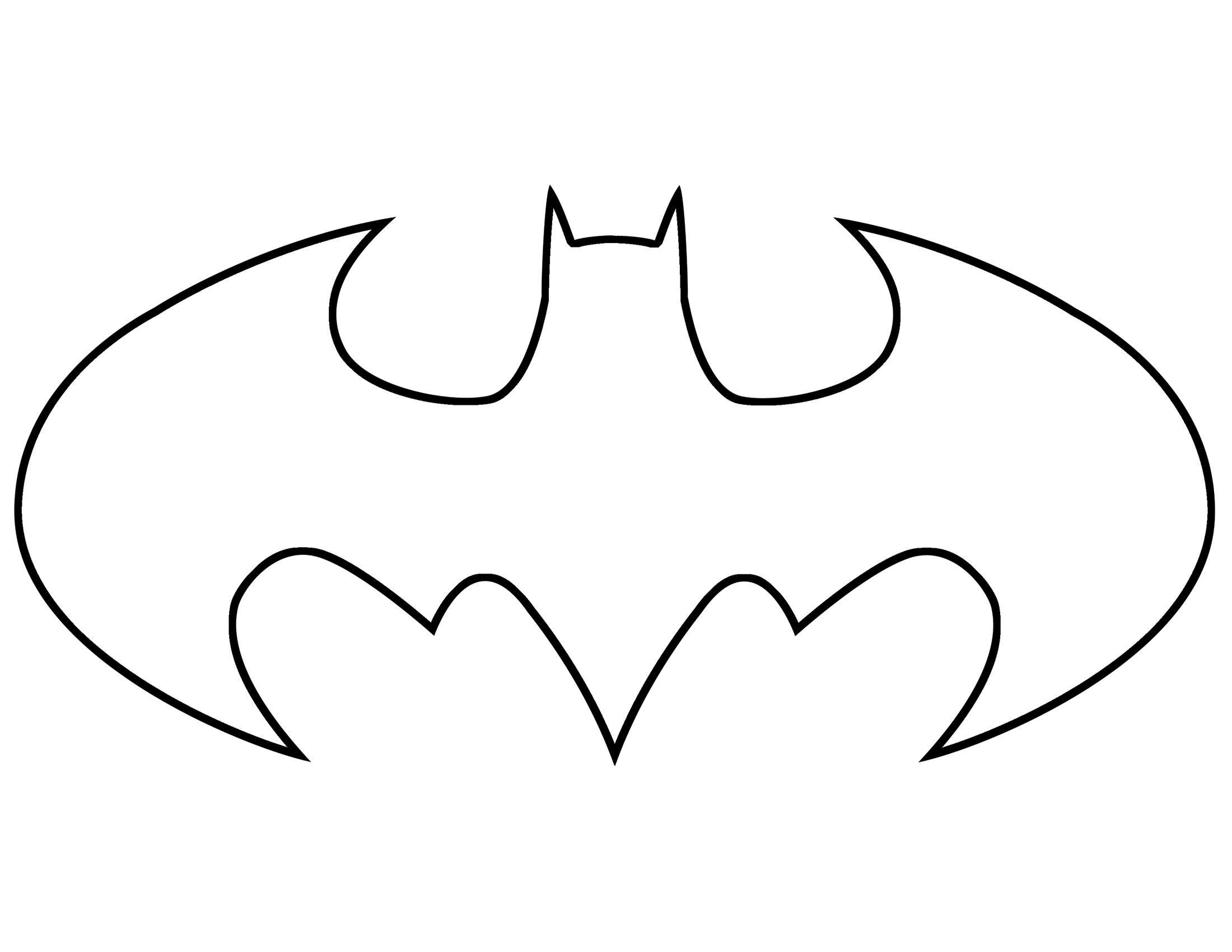 Free Batman Symbol Outline, Download Free Batman Symbol Outline png