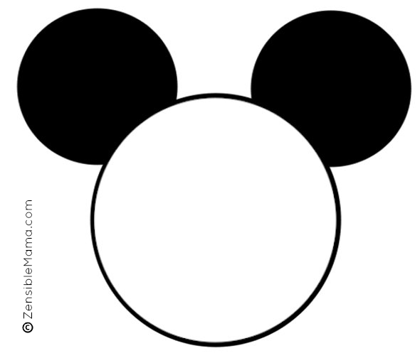 Zensible Mama: Disney-Inspired Mickey Mouse Ears Printable Template