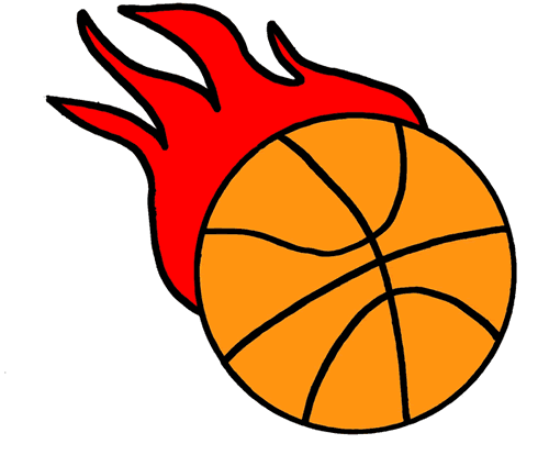 Flaming Basketball Clip Art Free