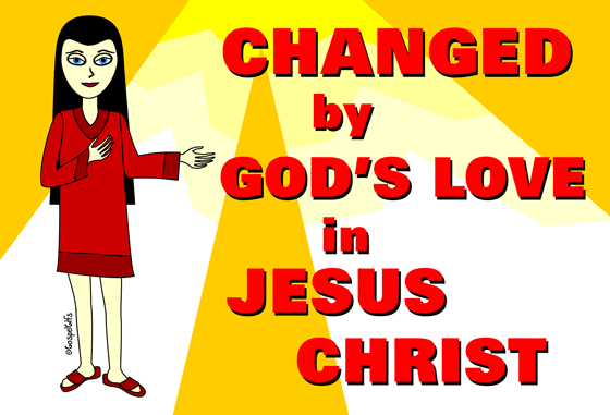 Free Christian Clip Art Image: Girl Changed by God