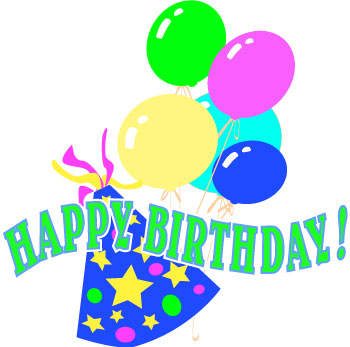 Birthday Clip Art Balloons and Party Hats