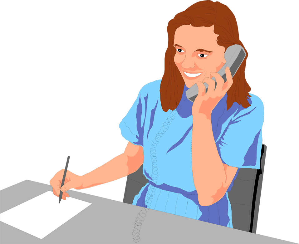 Free Stock Photos | Illustration of a business woman on the phone 