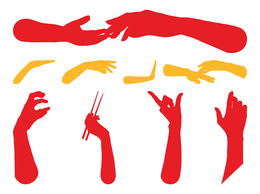 Hands Silhouettes Free Graphics