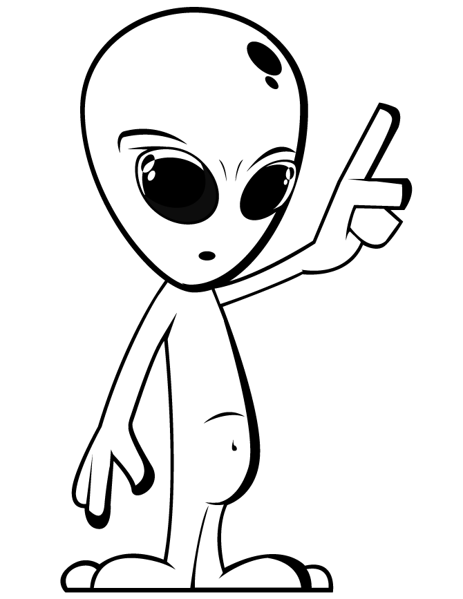 Alien From Another Planet Coloring Page | HM Coloring Pages