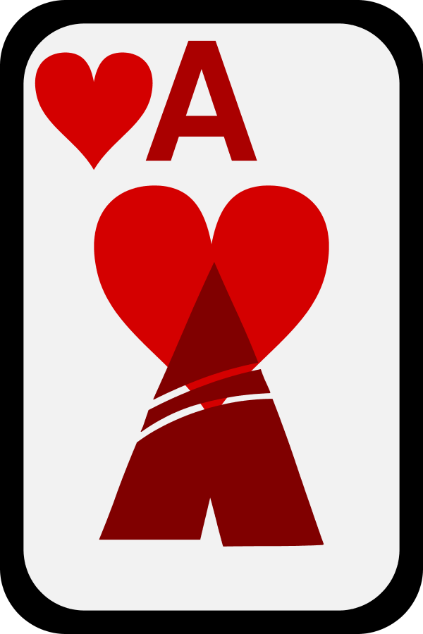 Ace of Hearts - vector Clip Art