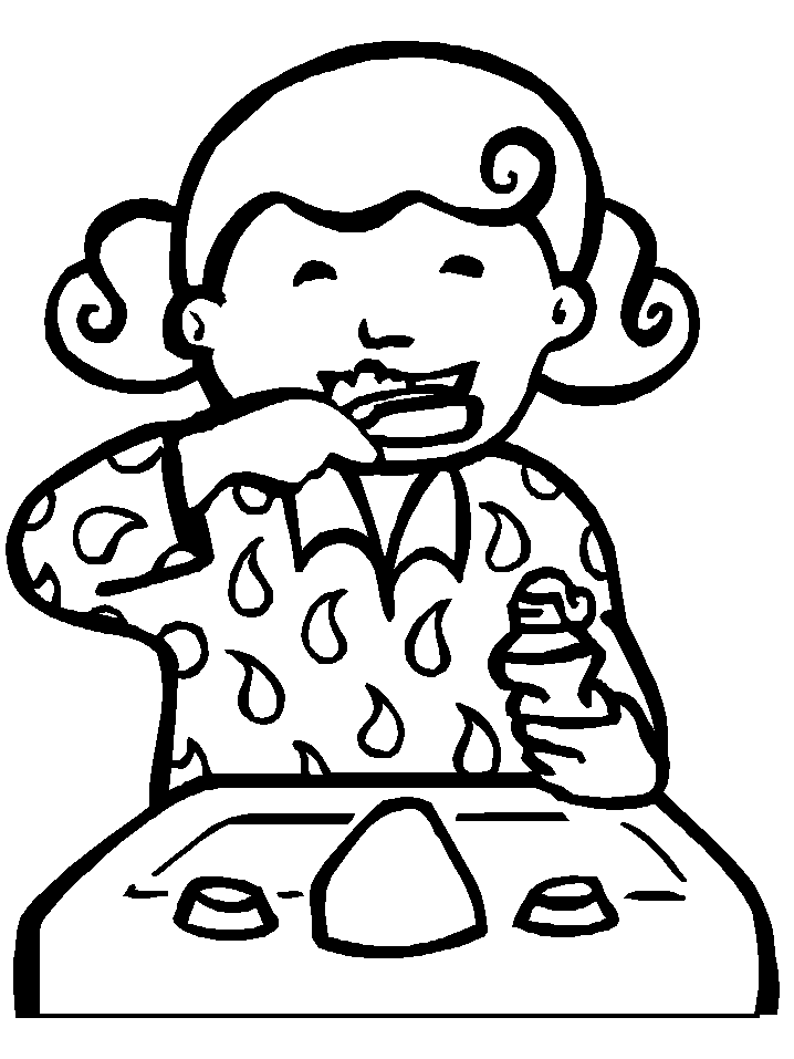 Brushing Teeth Coloring Page Images  Pictures - Becuo