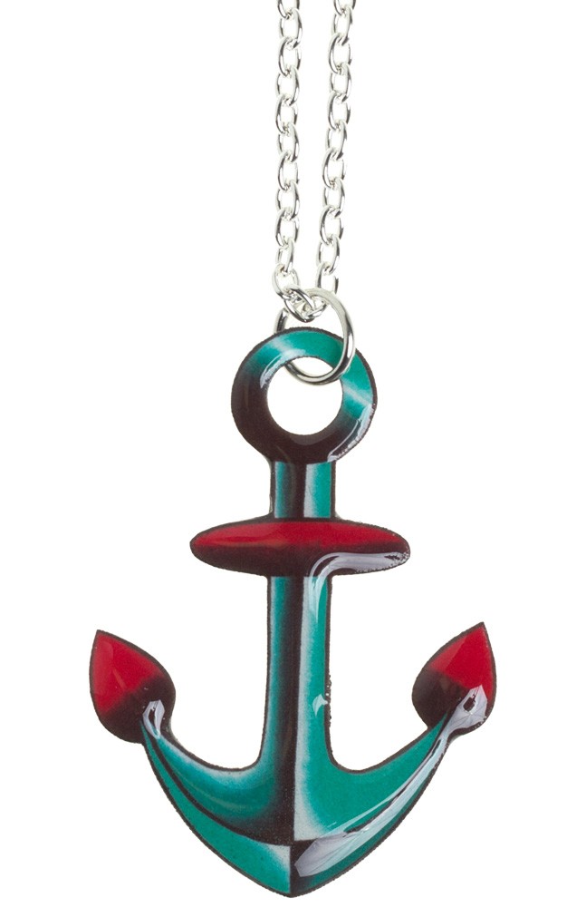 PRETTY IN INK TRADITIONAL TATTOO ANCHOR NECKLACE