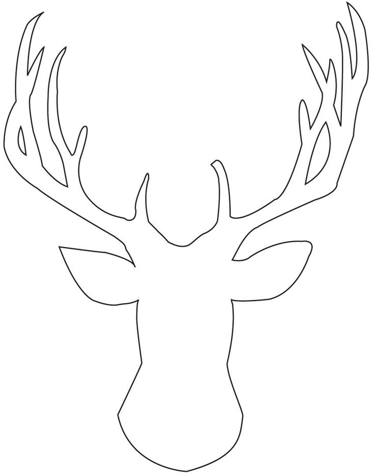 Reindeer Head Template Printable | christmas | Clipart library