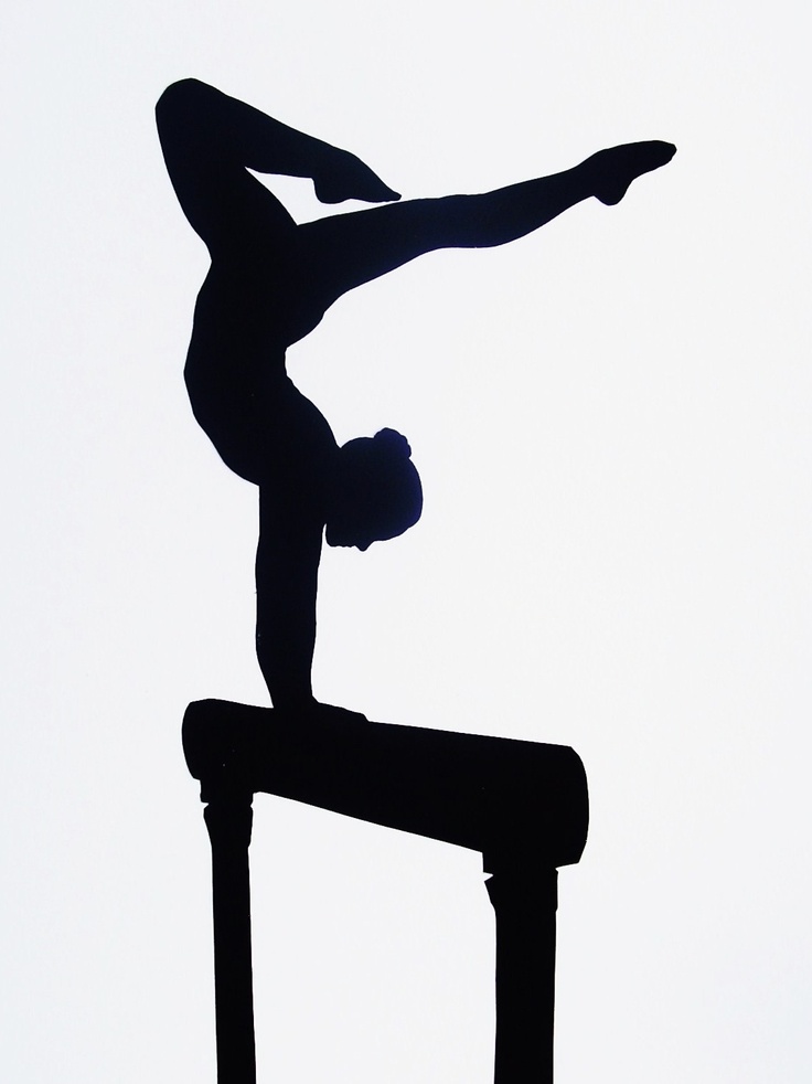 Custom Full Body Silhouette Gymnastics (not a print)