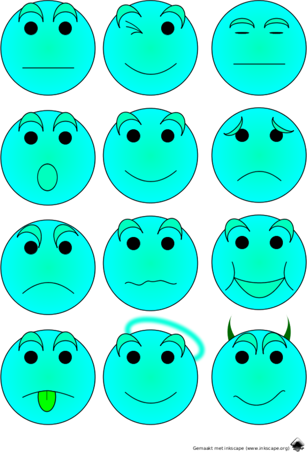 Emotion Icons Emoticons - vector Clip Art