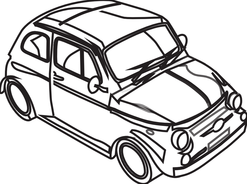 girl talking clipart black and white car