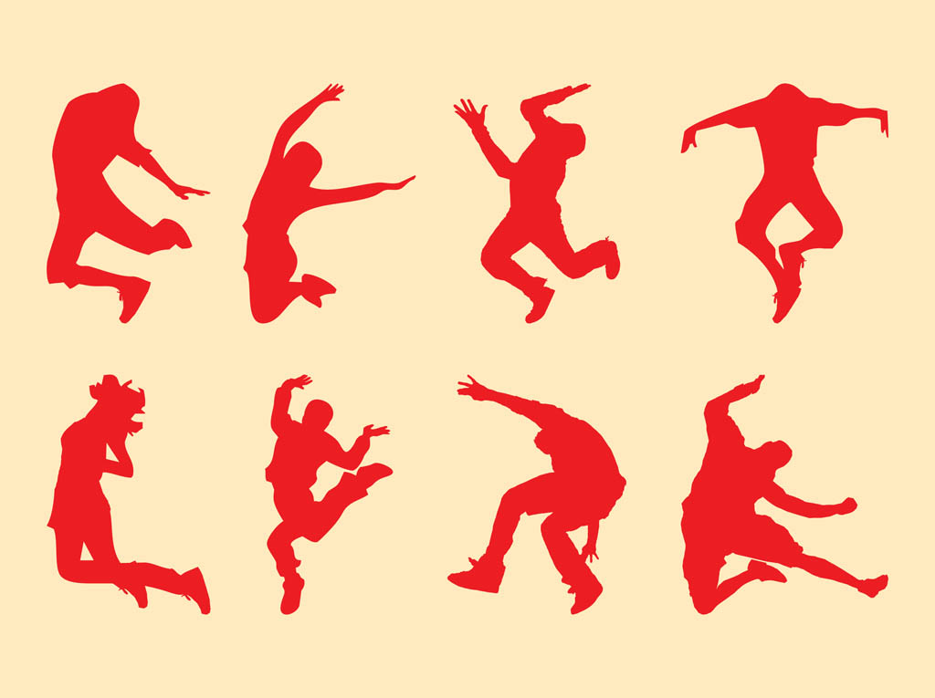 Jumping People Silhouettes