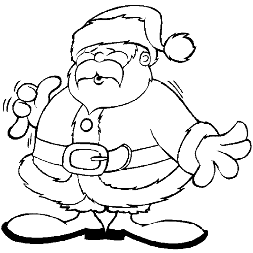 Santa claus coloring pictures for kids - Coloring Pics