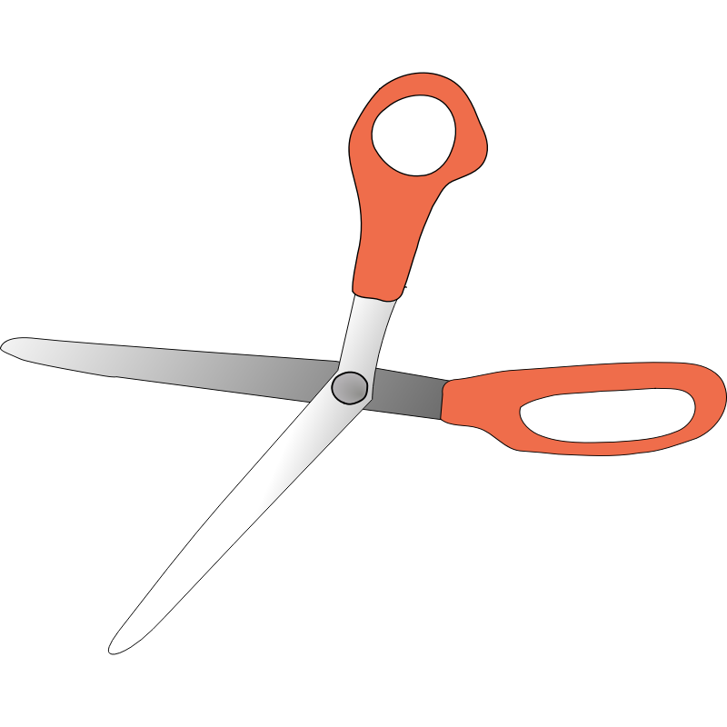 Clipart - scissors wide open