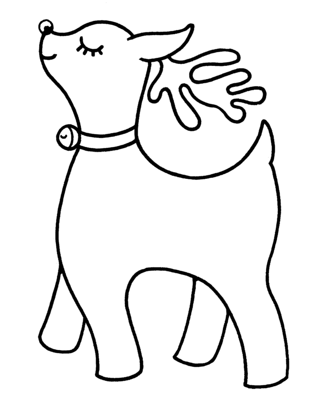 Learning Years: Christmas Coloring Pages - Girl Reindeer with a 