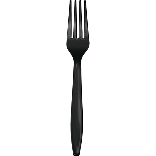 Black Plastic Cutlery - Spoons, Forks, Knives | My Paper Shop