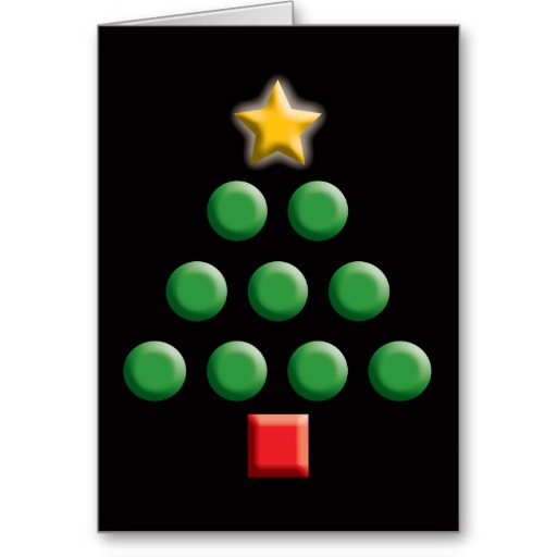 Graphic Christmas Tree Cards, Graphic Christmas Tree Card 