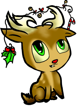 Chibi Reindeer Cartoon Deer, Echo