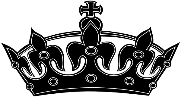 Black White Crown clip art - vector clip art online, royalty free 