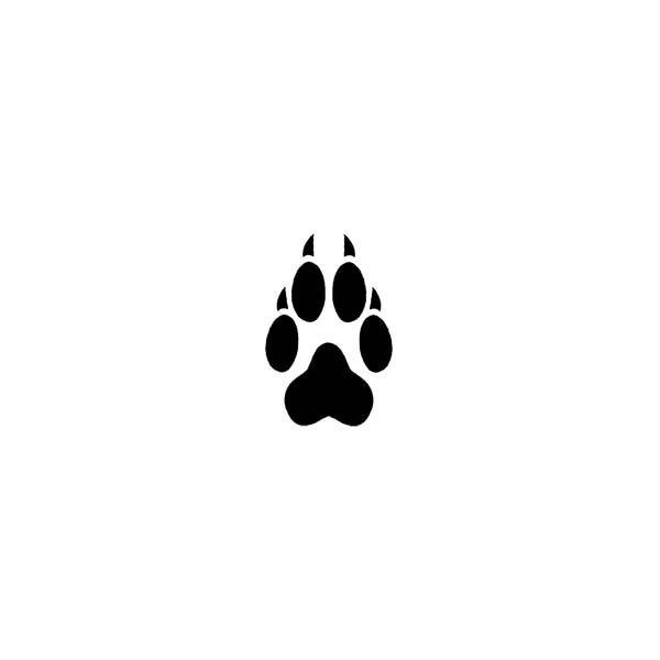 small wolf paw tattoo - Clip Art Library