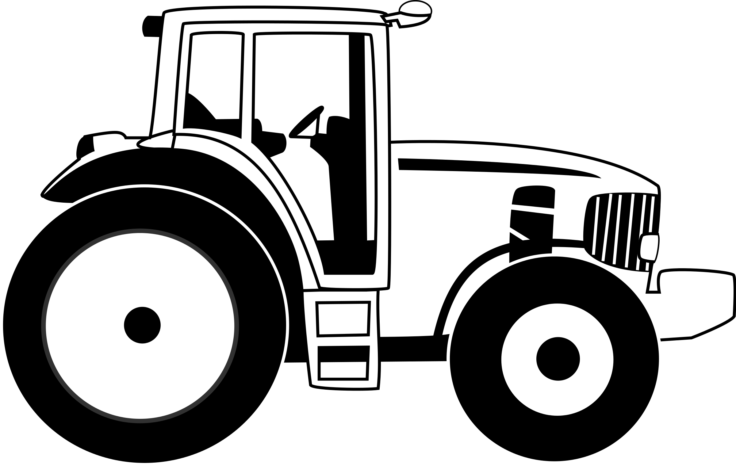 Clipart - Farm tractor bw | Clipart library - Free Clipart Images
