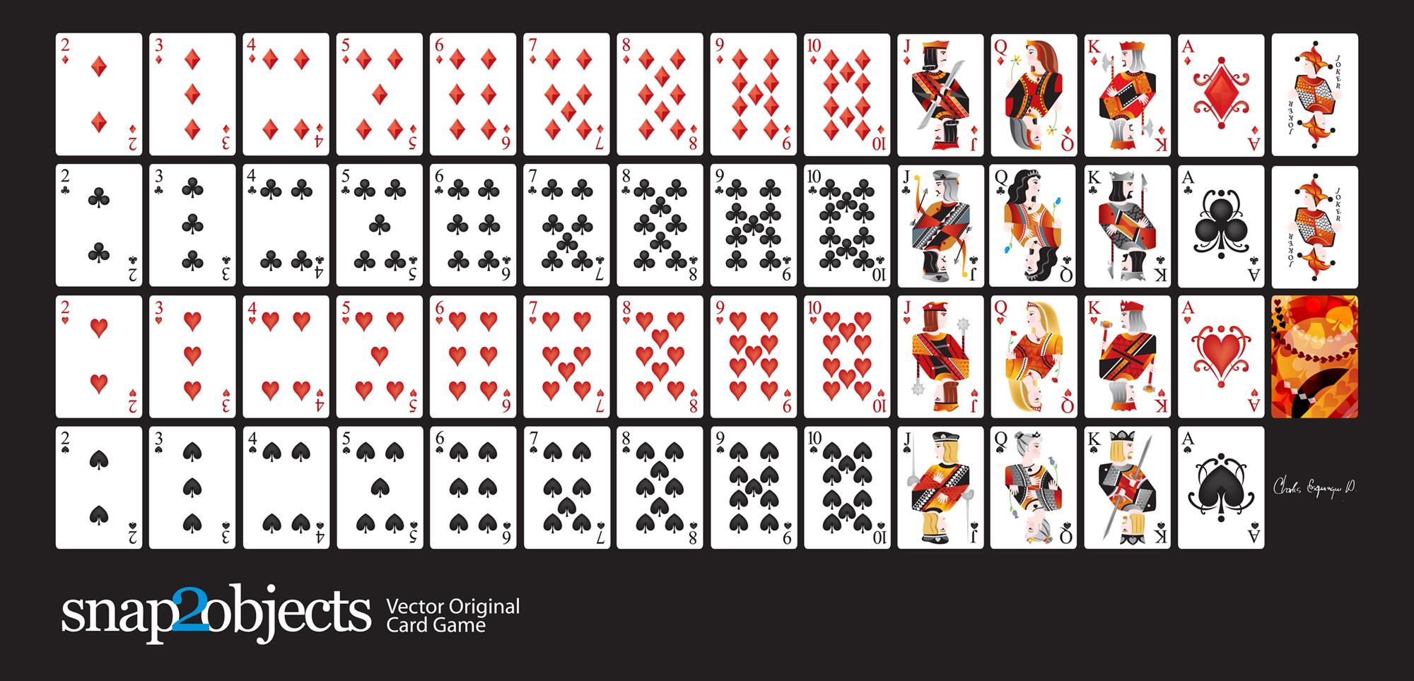 Free Vector Playing Cards Deck | snap2objects