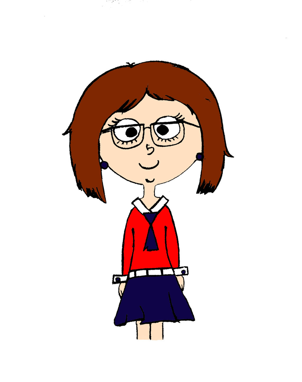 nerd little girl cartoon - Clip Art Library