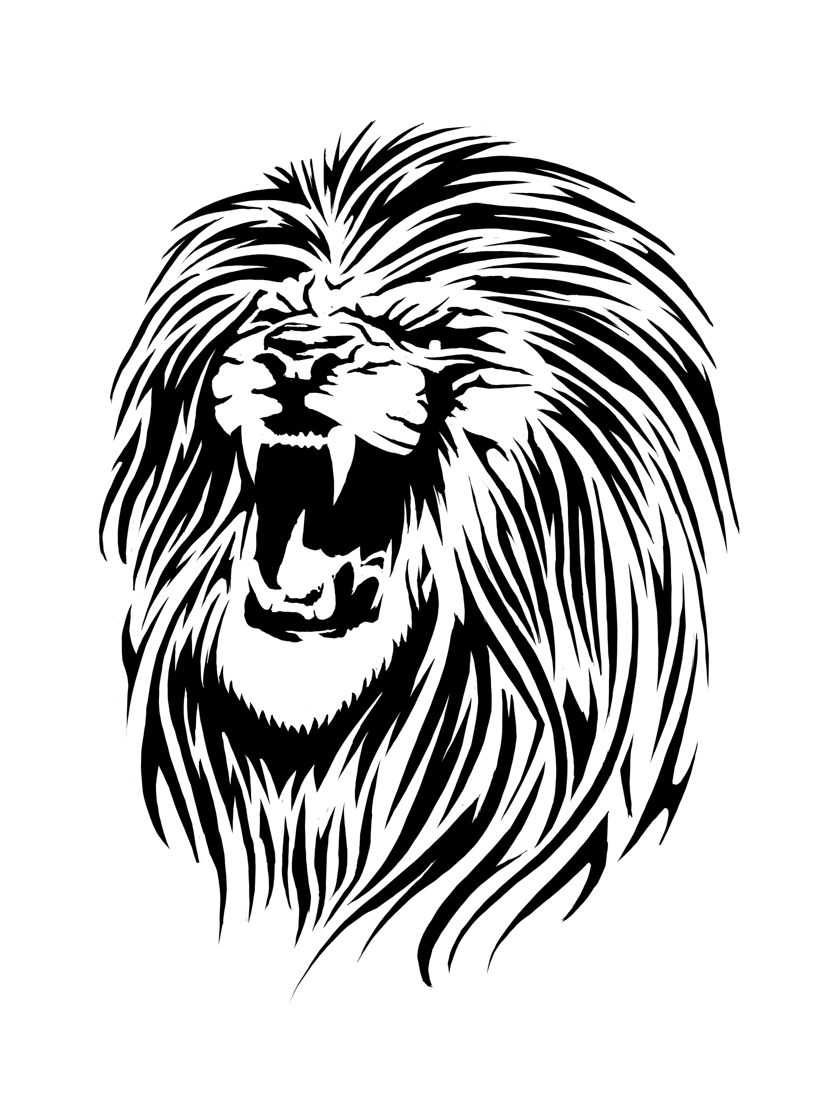 Free Lion Stencil, Download Free Lion Stencil png images, Free ClipArts