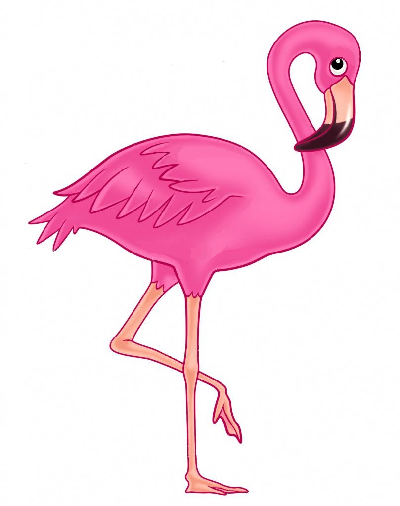 flamingo-with-no-legs-clip-art-library