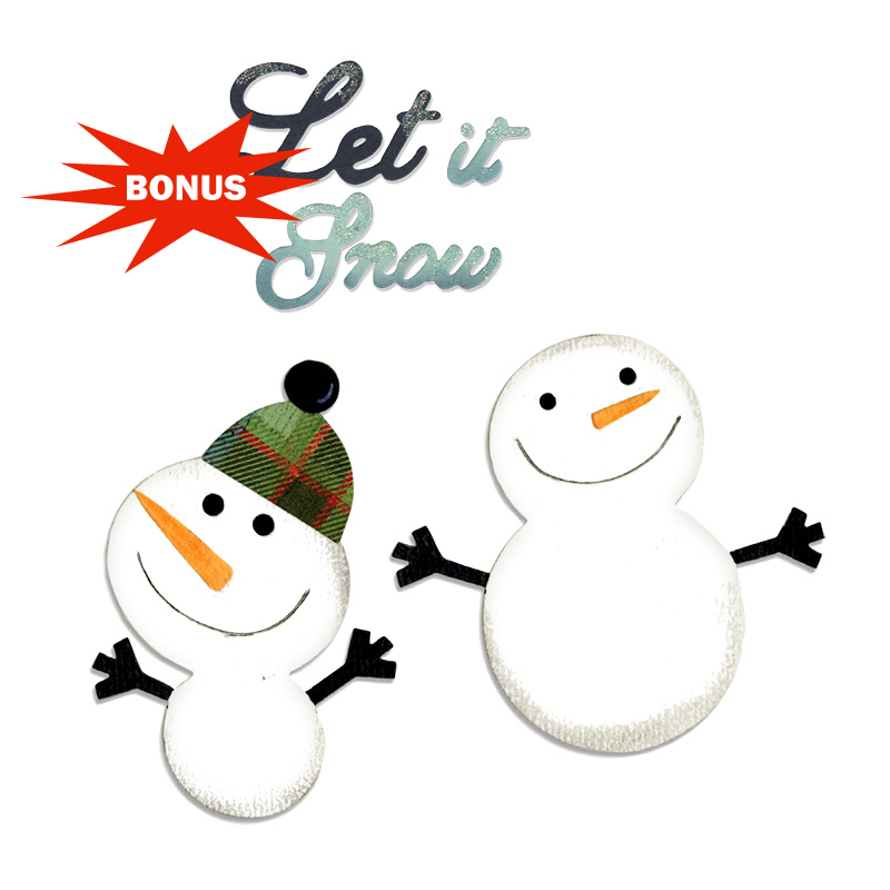 Sizzix BasicGrey Snowmen and Let it Snow Bigz and Sizzlits Dies