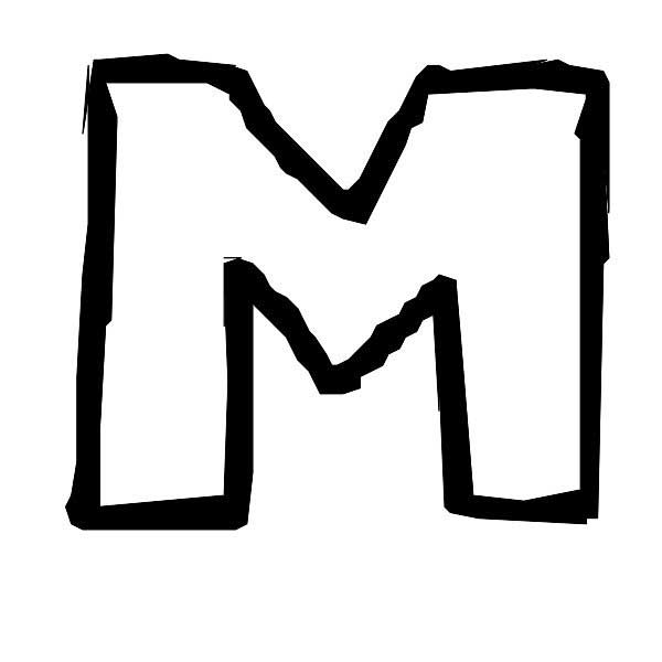 Free coloring pages of the letter m