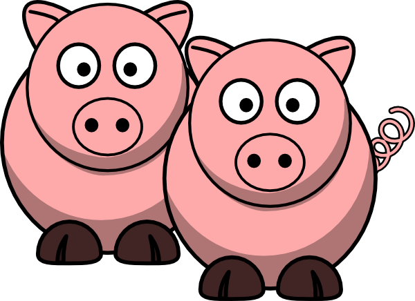 Two Pigs clip art - vector clip art online, royalty free  public 