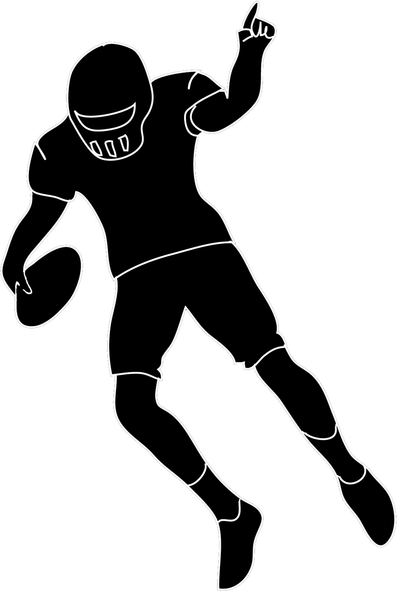 Football Player Running Silhouette | Clipart library - Free Clipart 