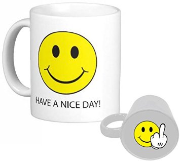 : Have a Nice Day, Smiley Face - Middle Finger Suprise 