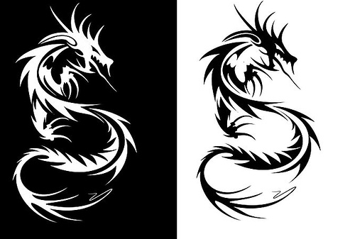 black and white dragon tattoos | Flickr - Photo Sharing!