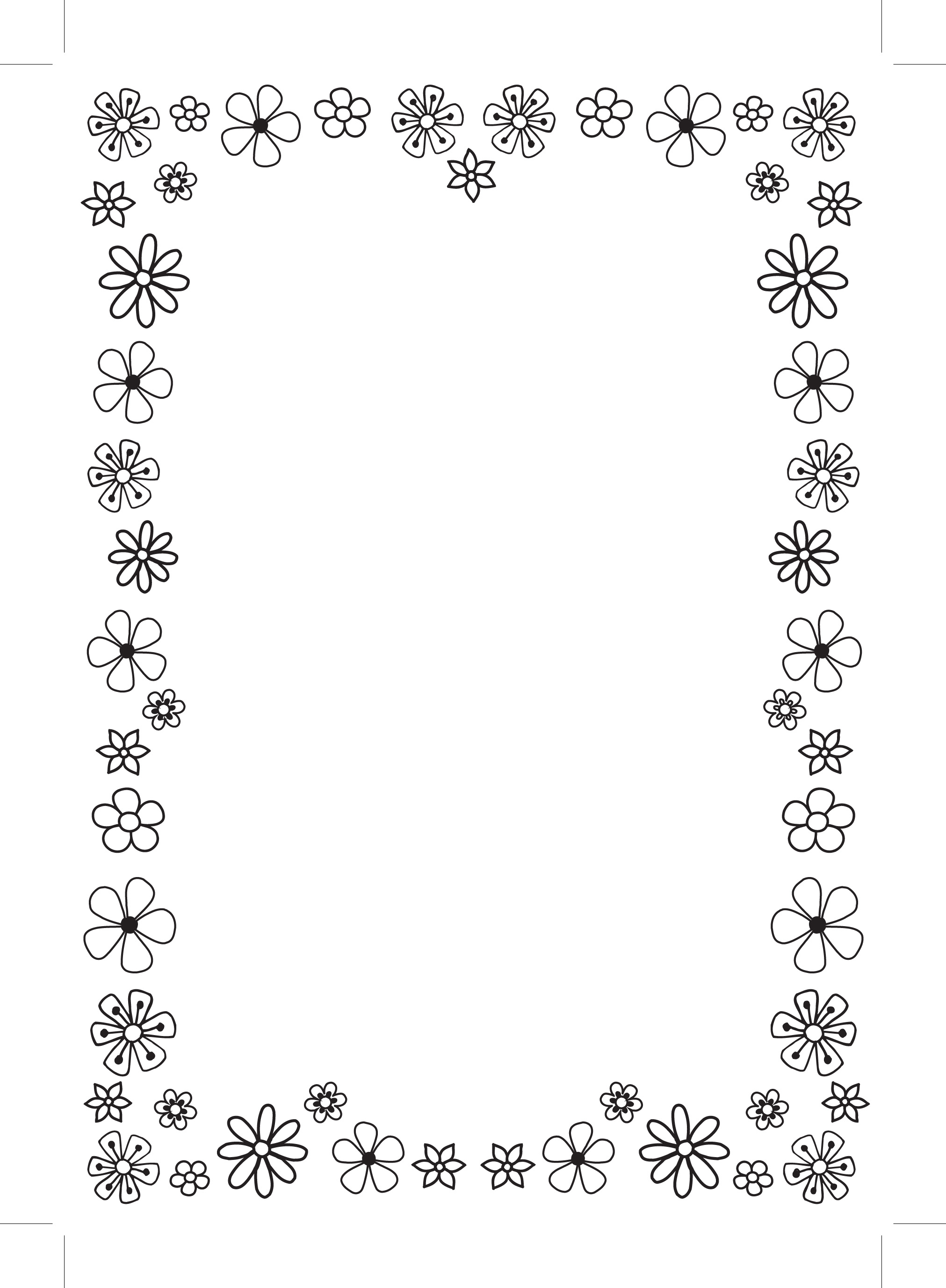 background flower black and white - Clip Art Library