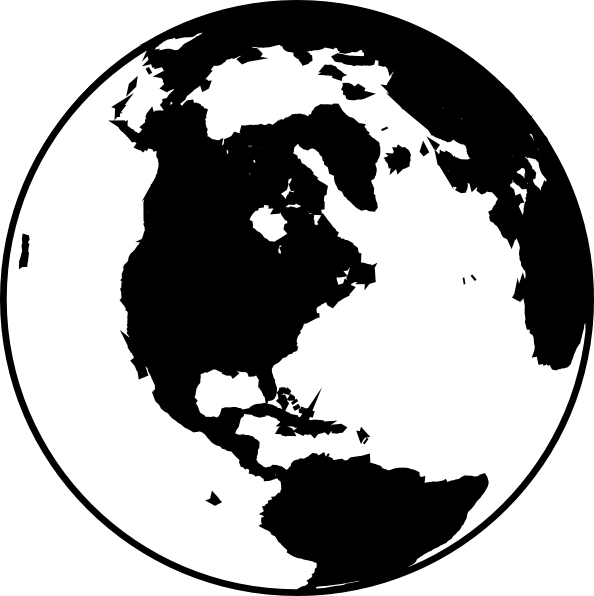 White And Black Globe Clip Art at Clipart library - vector clip art 