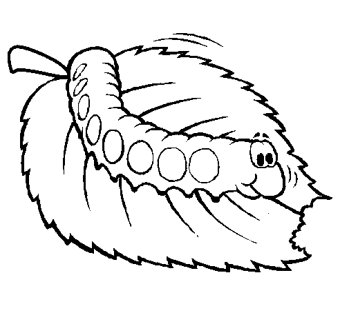 caterpillar black and white clip art