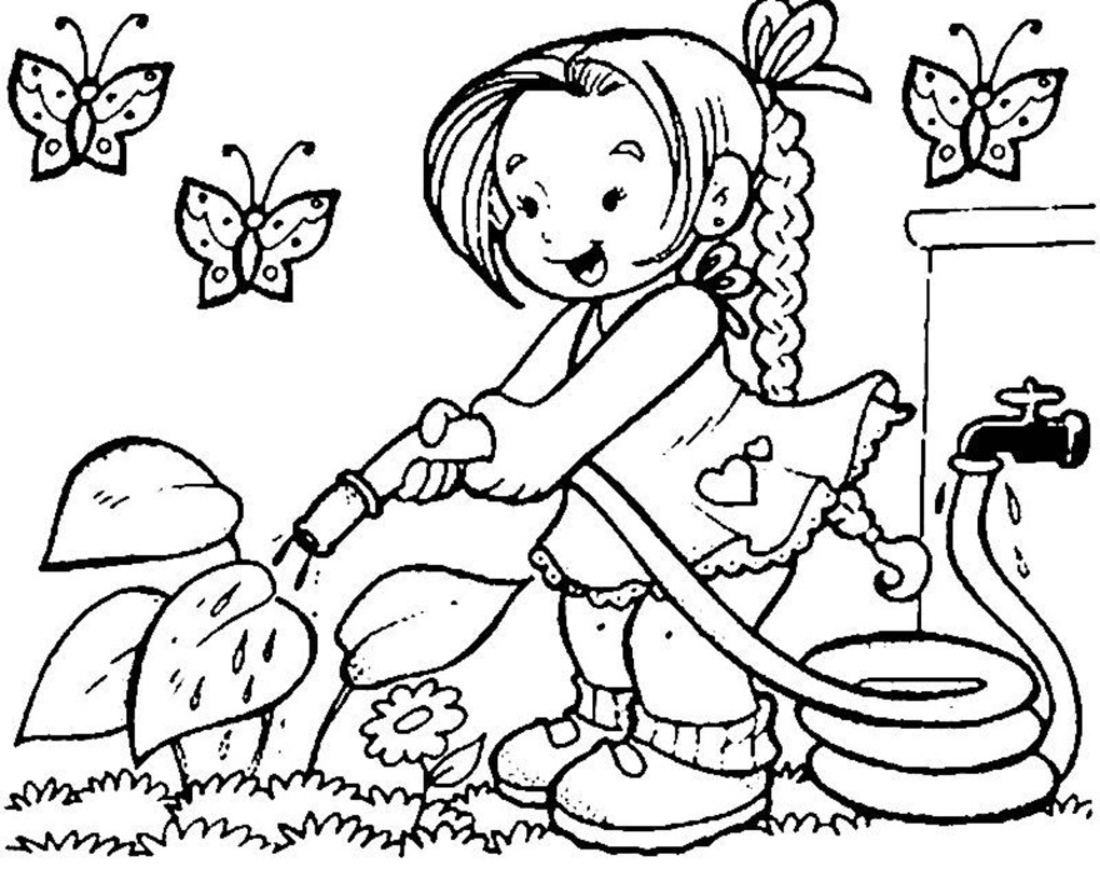 Spring Coloring Pages - Free Large Images