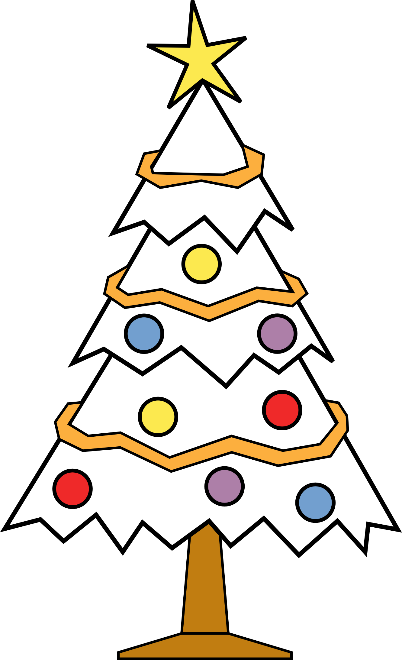 Black And White Christmas Tree Clipart - Clipart library