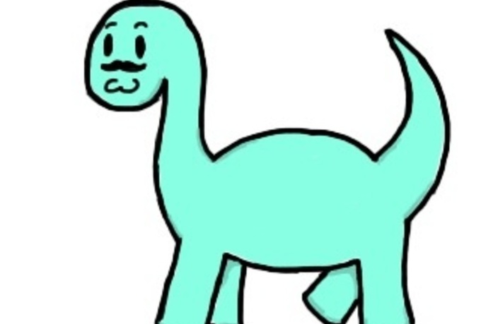 Cute Dinosaur Drawing - HVGJ