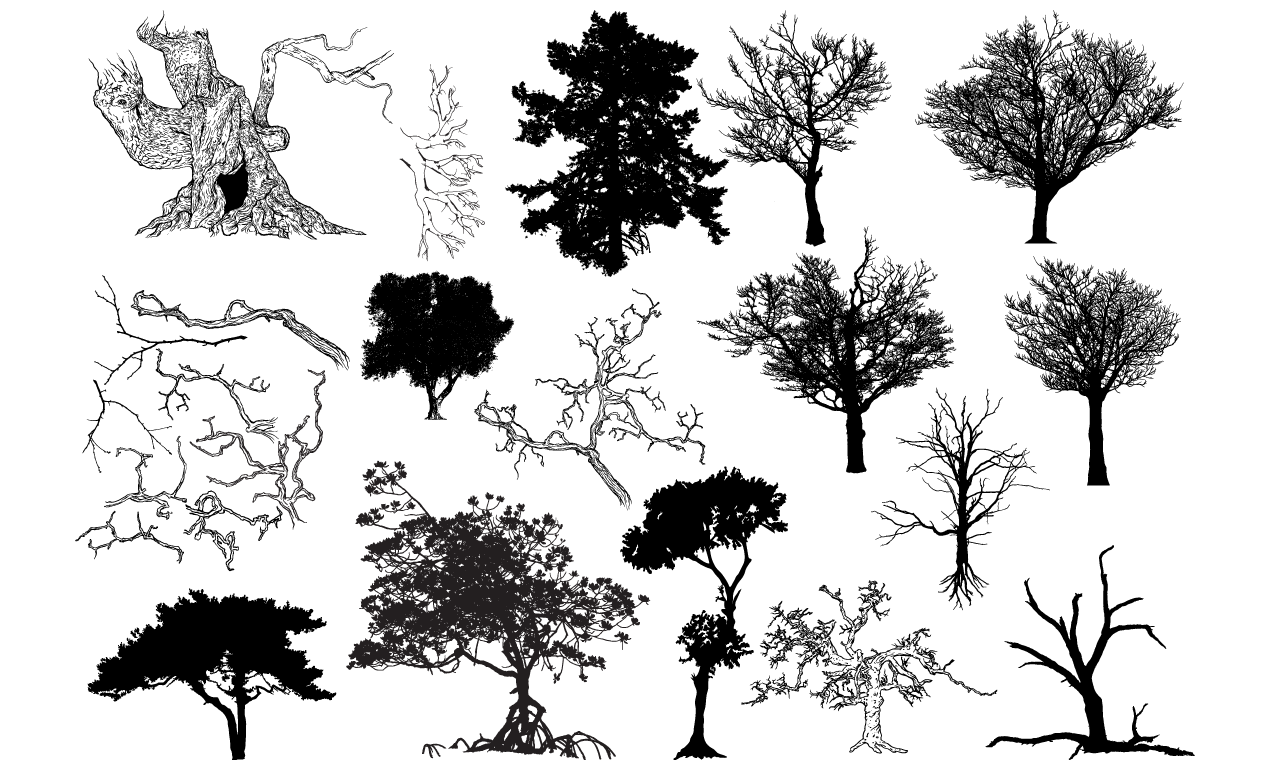 Tree Vector Shapes Pack - 2