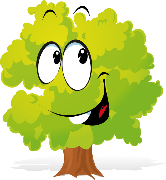 Cartoon Trees With Faces - Clipart library