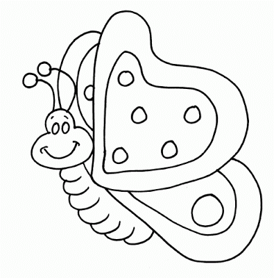 butterfly cartoon to color - Clip Art Library
