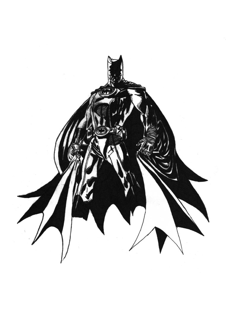 Batman Black and White Drawing by Scootaloooo on Clipart library