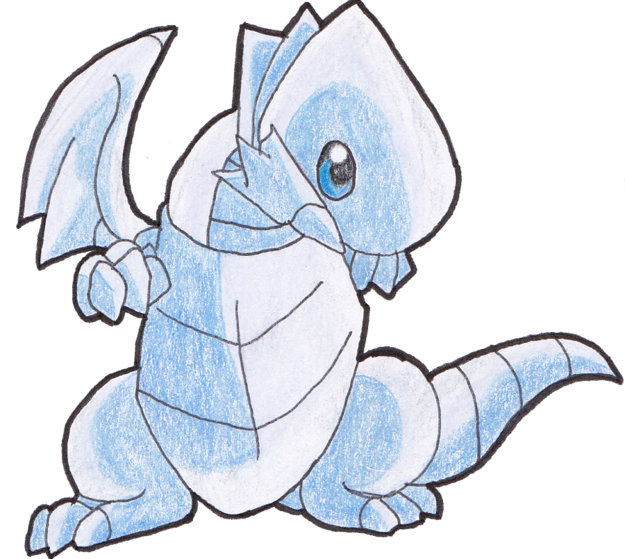 DragonWithEyesofBlue (Blue-eyes White Dragon) on Clipart library