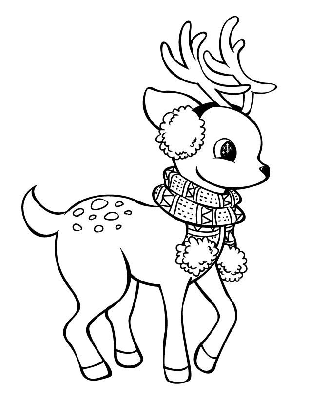 Reindeer Lineart by RPGirl on Clipart library