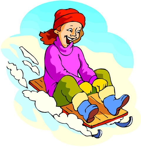 adelboden sledding clipart