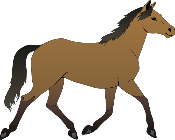 Running Horse clip art - vector clip art online, royalty free 