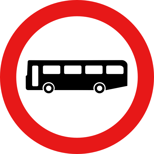 Bus Road Sign clip art Free Vector 